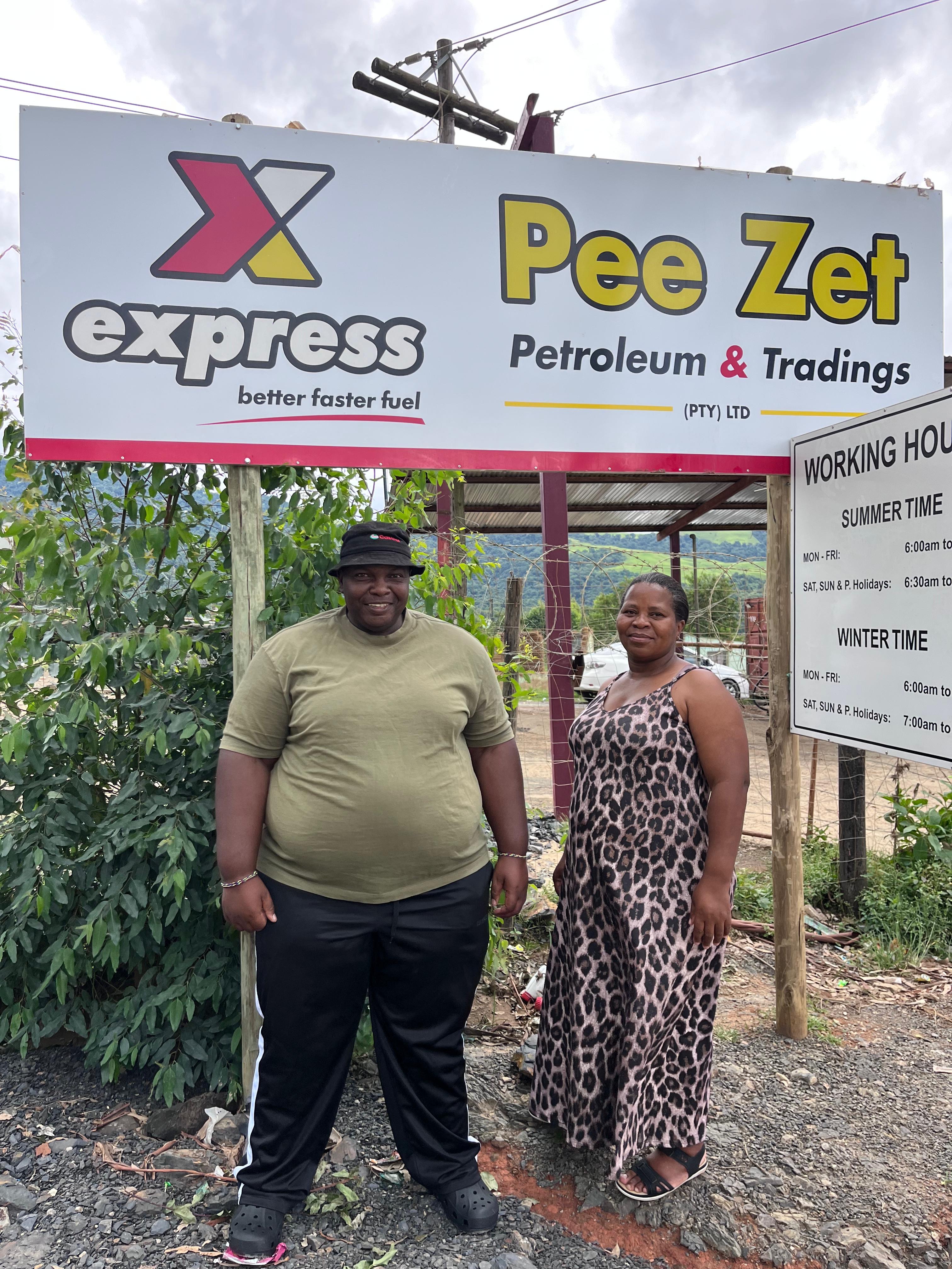 Pee Zet Owners at Station Entrance